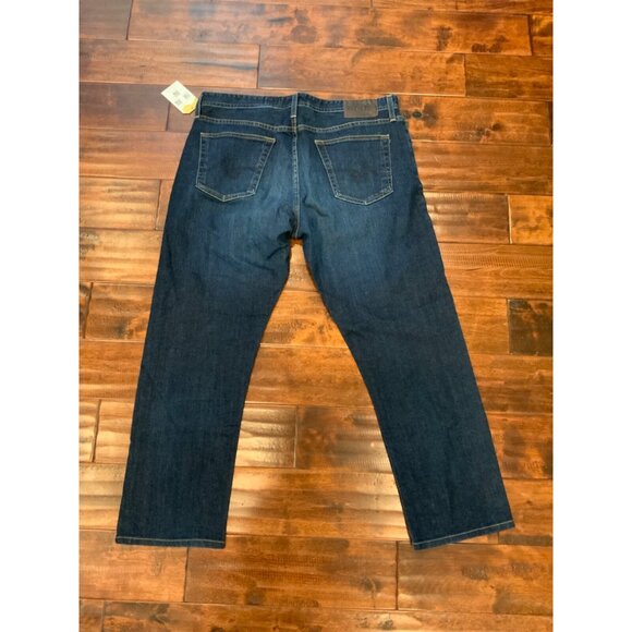 AG Adriano Goldschmied Men's Straight Jeans - Dark Blue - Picture 3 of 4